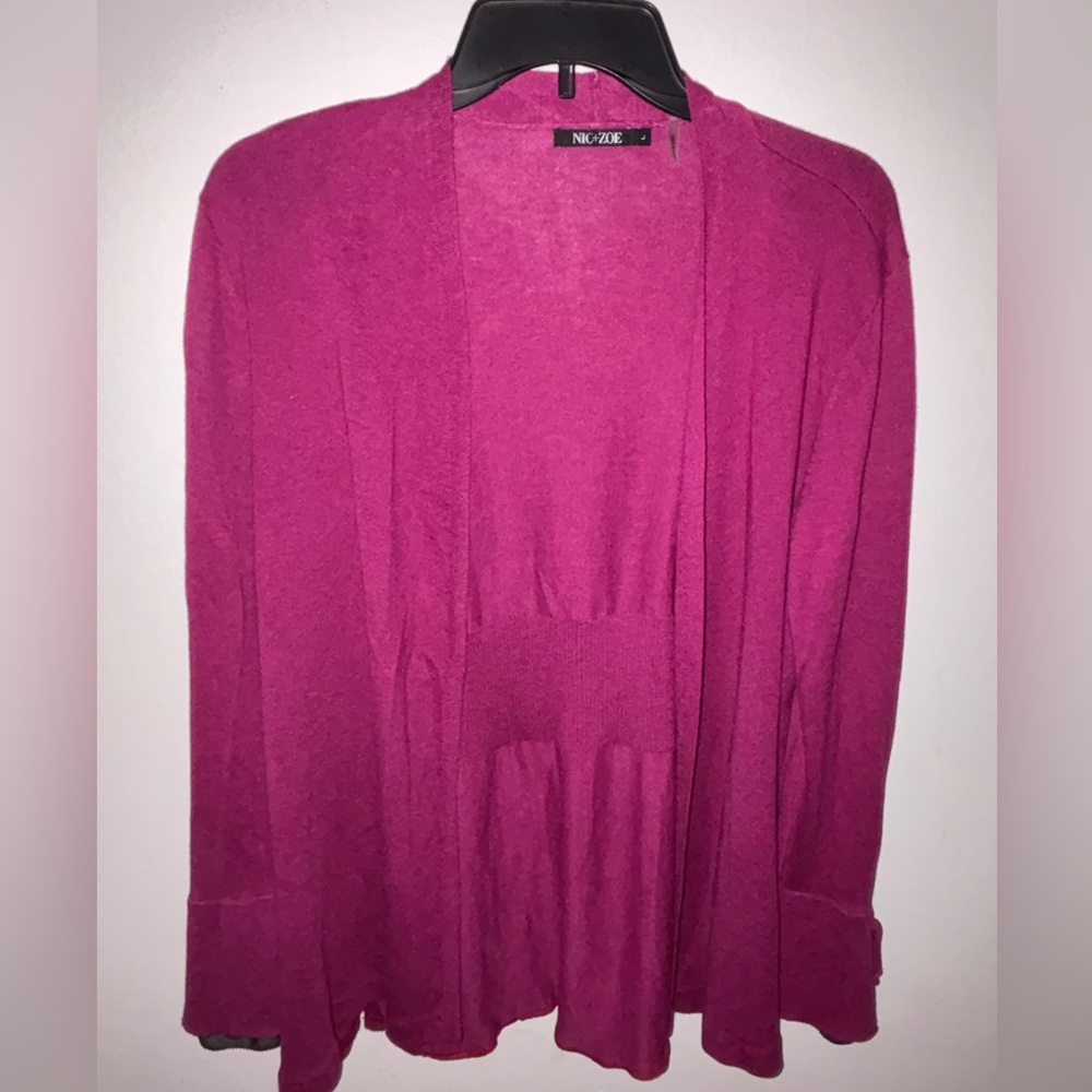 NIC+ZOE Women's Vibrant Pink Cardigan